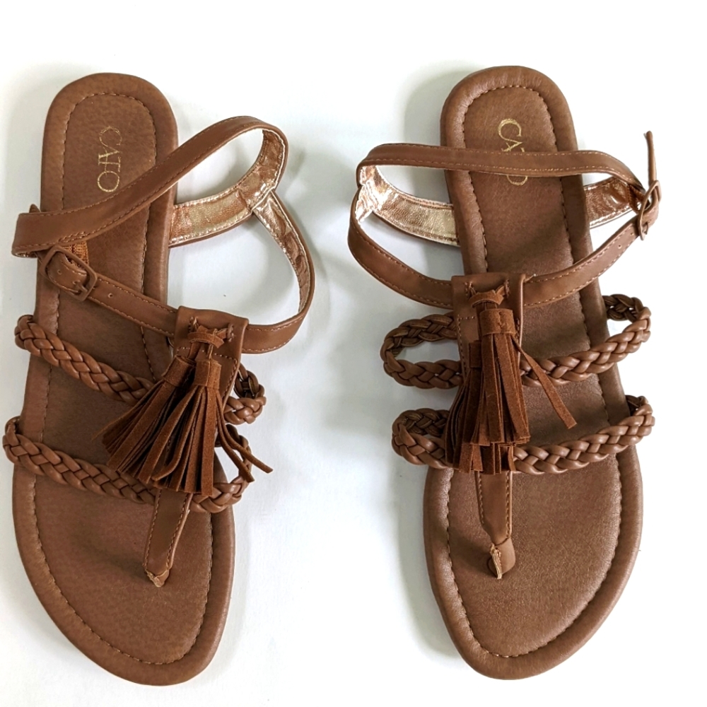 Brown Cato Tassel Sandal